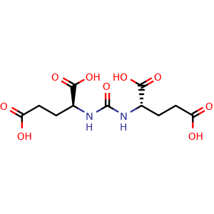 Chemical structure of (2S,2'S)-2,2'-(carbonylbis(azanediyl))diglutaric acid , CAS 302941-52-2, AChemBlock X209453