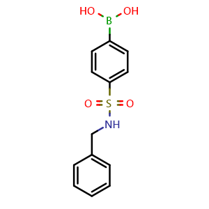 Chemical structure of [4-(benzylsulfamoyl)phenyl]boronic acid , CAS 548769-96-6, AChemBlock X209499