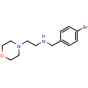 Chemical structure of (4-Bromo-benzyl)-(2-morpholin-4-yl-ethyl)-amine , CAS 880813-11-6, AChemBlock X209513