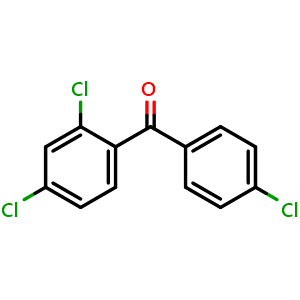 Chemical structure of (4-chlorophenyl)(2,4-dichlorophenyl)methanone , CAS 33146-57-5, AChemBlock X209517