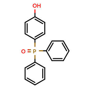 Chemical structure of (4-hydroxyphenyl)diphenylphosphine oxide , CAS 793-43-1, AChemBlock X209518