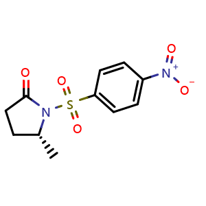 Chemical structure of (5R)-5-methyl-1-(4-nitrophenyl)sulfonyl-pyrrolidin-2-one , CAS 2237226-47-8, AChemBlock X209526