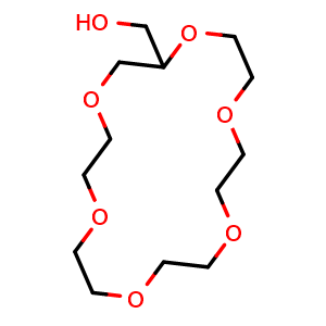 Chemical structure of (Hydroxymethyl)-18-crown-6 , CAS 70069-04-4, AChemBlock X209556