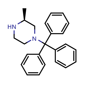 Chemical structure of (S)-3-methyl-1-tritylpiperazine , CAS 625843-74-5, AChemBlock X209598