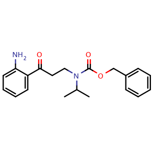 Chemical structure of [3-(2-Amino-phenyl)-3-oxo-propyl]-isopropyl-carbamic acid benzyl ester , CAS 177611-40-4, AChemBlock X209629