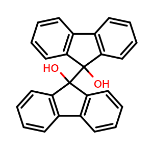 Chemical structure of [9,9'-Bi-9H-fluorene]-9,9'-diol , CAS 3073-51-6, AChemBlock X209635
