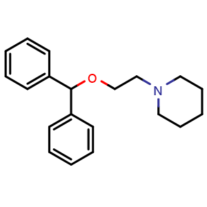 Chemical structure of 1-(2-benzhydryloxyethyl)piperidine , CAS 4960-10-5, AChemBlock X209648