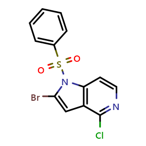 1-(benzenesulfonyl)-2-bromo-4-chloro-pyrrolo[3,2-c]pyridine
