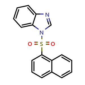 Chemical structure of 1-(naphthalen-1-ylsulfonyl)-1H-benzo[d]imidazole , CAS 93326-70-6, AChemBlock X209710