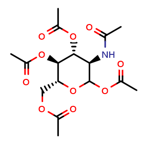 Chemical structure of 1,3,4,6-Tetra-O-acetyl-2-acetamido-2-deoxy-D-glucopyranose , CAS 14086-90-9, AChemBlock X209743