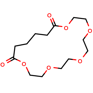 Chemical structure of 1,4,7,10,13-Pentaoxacyclononadecane-14,19-dione , CAS 67030-22-2, AChemBlock X209757