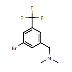 Chemical structure of 1-[3-Bromo-5-(trifluoromethyl)phenyl]-N,N-dimethylmethanamine , CAS 1237535-89-5, AChemBlock X209790