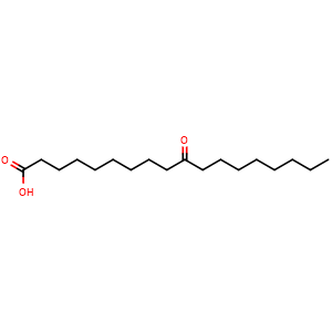 Chemical structure of 10-oxooctadecanoic acid , CAS 4158-12-7, AChemBlock X209794