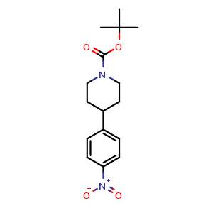 Chemical structure of 1-Boc-4-(4-nitrophenyl)Piperidine , CAS 170011-56-0, AChemBlock X209820