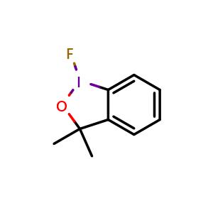 Chemical structure of 1-Fluoro-3,3-dimethyl-1,2-benziodoxole , CAS 1391728-13-4, AChemBlock X209849