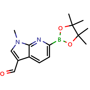 1-methyl-6-(4,4,5,5-tetramethyl-1,3,2-dioxaborolan-2-yl)pyrrolo[2,3-b]pyridine-3-carbaldehyde