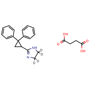 Chemical structure of 2-(2,2-diphenylcyclopropyl)-4,5-dihydro-1H-imidazole-4,4,5,5-d4 succinate , AChemBlock X209900