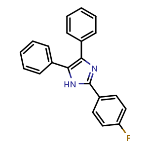 Chemical structure of 2-(4-Fluorophenyl)-4,5-diphenylimidazole , CAS 2284-96-0, AChemBlock X209943