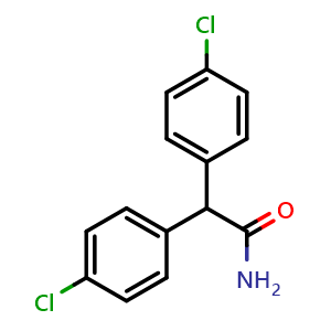 Chemical structure of 2,2-bis(4-chlorophenyl)acetamide , CAS 52234-91-0, AChemBlock X209986