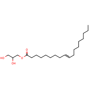 Chemical structure of 2,3-dihydroxypropyl 9-octadecenoate , CAS 251983-54-7, AChemBlock X210000