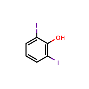 Chemical structure of 2,6-Diiodophenol , CAS 28177-54-0, AChemBlock X210044
