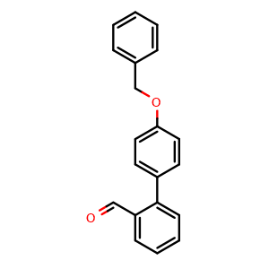 Chemical structure of 2-[4-(Benzyloxy)phenyl]benzaldehyde , CAS 893736-26-0, AChemBlock X210060