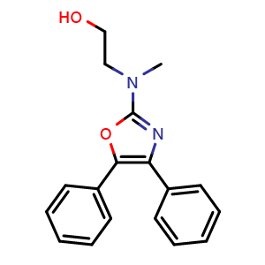 Chemical structure of 2-[4,5-Diphenyl-2-oxazolyl(methyl)amino]ethanol , CAS 20503-78-0, AChemBlock X210062
