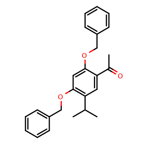 Chemical structure of 2',4'-Bis(benzyloxy)-5'-isopropylacetophenone , CAS 747414-18-2, AChemBlock X210070