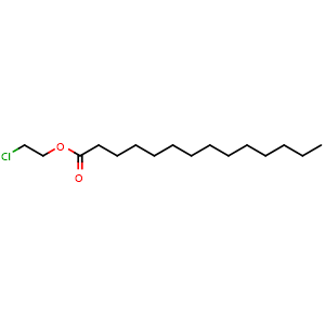 Chemical structure of 2-Chloroethyl myristate , CAS 51479-36-8, AChemBlock X210105