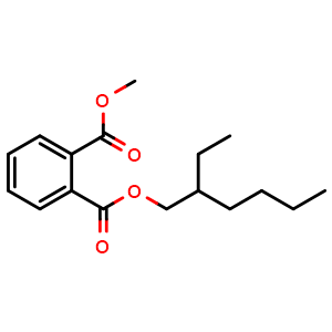 Chemical structure of 2-Ethylhexyl methyl phthalate , CAS 56166-83-7, AChemBlock X210115