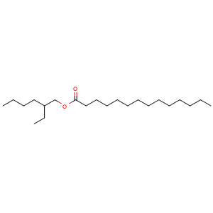 Chemical structure of 2-Ethylhexyl myristate , CAS 29806-75-5, AChemBlock X210116