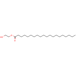 Chemical structure of 2-hydroxyethyl icosanoate , CAS 26158-80-5, AChemBlock X210126