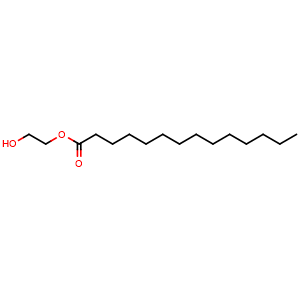 Chemical structure of 2-hydroxyethyl myristate , CAS 22122-18-5, AChemBlock X210127