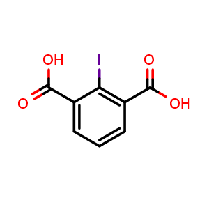 Chemical structure of 2-iodoisophthalic acid , CAS 2902-65-0, AChemBlock X210129