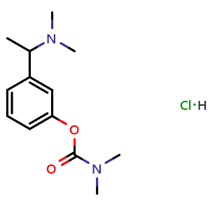 Chemical structure of 3-(1-(Dimethylamino)ethyl)phenyl dimethylcarbamate hydrochloride , CAS 105601-13-6, AChemBlock X210161