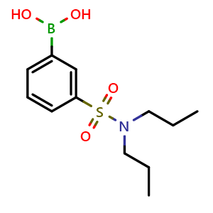 Chemical structure of 3-(Di-n-propylsulfamoyl)benzeneboronic acid , CAS 1449145-31-6, AChemBlock X210179