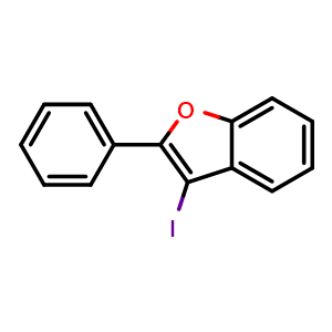 Chemical structure of 3-iodo-2-phenylbenzofuran , CAS 246230-86-4, AChemBlock X210258