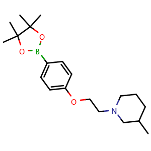 3-methyl-1-(2-(4-(4,4,5,5-tetramethyl-1,3,2-dioxaborolan-2-yl)phenoxy)ethyl)piperidine