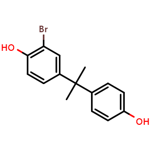 Chemical structure of 3-monobromobisphenol A , CAS 6073-11-6, AChemBlock X210277