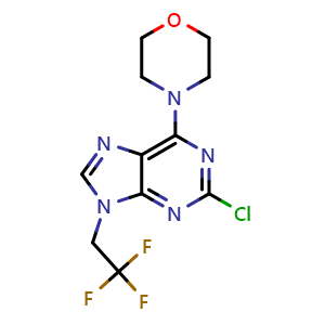 4-(2-chloro-9-(2,2,2-trifluoroethyl)-9H-purin-6-yl)morpholine