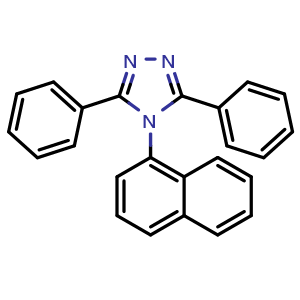 Chemical structure of 4-(Naphthalen-1-yl)-3,5-diphenyl-4H-1,2,4-triazole , CAS 16152-10-6, AChemBlock X210323