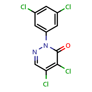 Chemical structure of 4,5-dichloro-2-(3,5-dichlorophenyl)pyridazin-3(2H)-one , CAS 86483-43-4, AChemBlock X210345