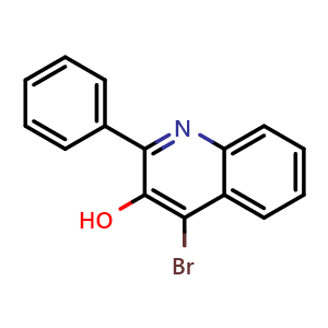 Chemical structure of 4-bromo-2-phenylquinolin-3-ol , CAS 1197391-19-7, AChemBlock X210385