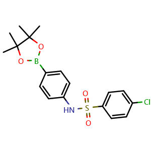 Chemical structure of 4-chloro-N-[4-(4,4,5,5-tetramethyl-1,3,2-dioxaborolan-2-yl)phenyl]Benzenesulfonamide , CAS 2068759-01-1, AChemBlock X210408