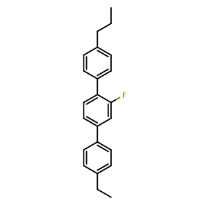 Chemical structure of 4''-ethyl-2'-fluoro-4-propyl-1,1':4',1''-terphenyl , CAS 95759-44-7, AChemBlock X210410