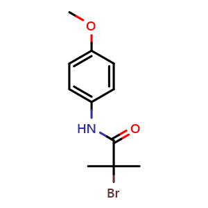 Chemical structure of 4-methoxy-N-A-Bromo-A-methyl-Propionyl-Aniline , CAS 1970-56-5, AChemBlock X210425
