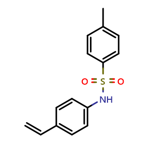 Chemical structure of 4-methyl-N-(4-vinylphenyl)benzenesulfonamide , CAS 63740-30-7, AChemBlock X210434