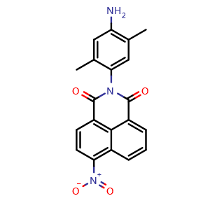 Chemical structure of 4-nitro-N-(4-amino-2,5-dimethylphenyl)-1,8-naphthalimide , CAS 831227-52-2, AChemBlock X210438