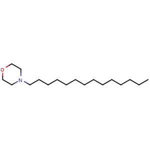 Chemical structure of 4-tetradecylmorpholine , CAS 25727-93-9, AChemBlock X210446