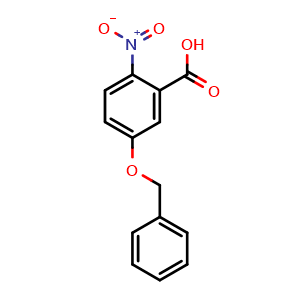 Chemical structure of 5-(benzyloxy)-2-nitrobenzoic acid , CAS 61340-15-6, AChemBlock X210455